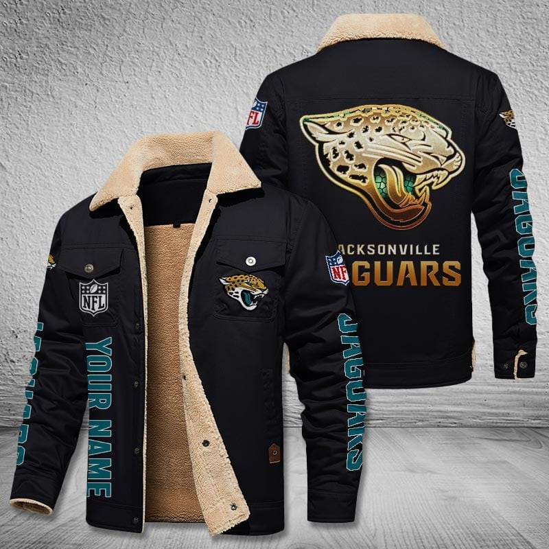 Jacksonville Jaguars New Personalized Winter Fleece Bomber Jacket  AZBTWFBJ000027
