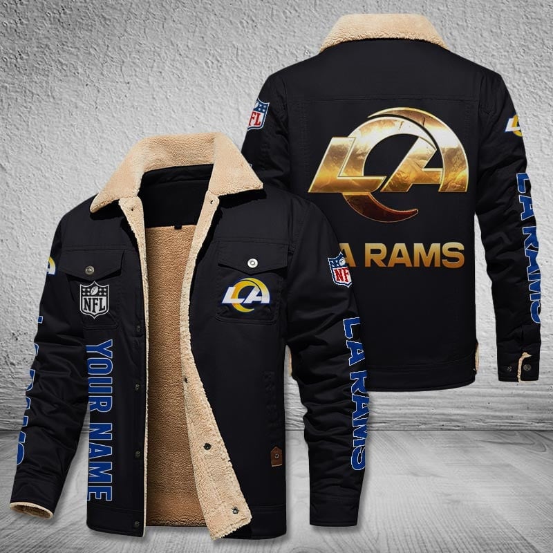 Los Angeles Rams New Personalized Winter Fleece Bomber Jacket  AZBTWFBJ000029