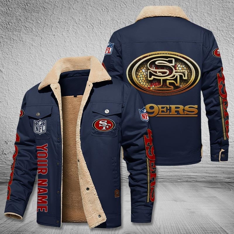 San Francisco 49ers New Personalized Winter Fleece Bomber Jacket  AZBTWFBJ000053