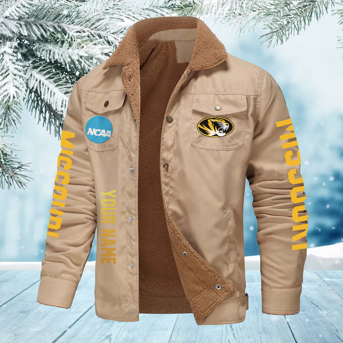 Missouri Tigers New Personalized Winter Fleece Bomber Jacket AZBTWFBJ000009