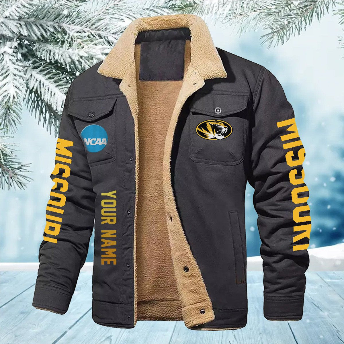 Missouri Tigers New Personalized Winter Fleece Bomber Jacket AZBTWFBJ000009