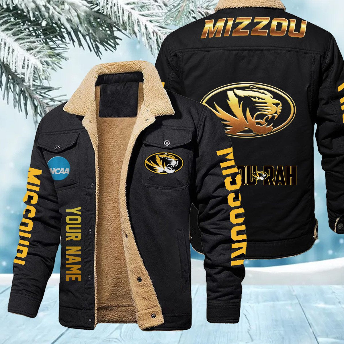Missouri Tigers New Personalized Winter Fleece Bomber Jacket AZBTWFBJ000009