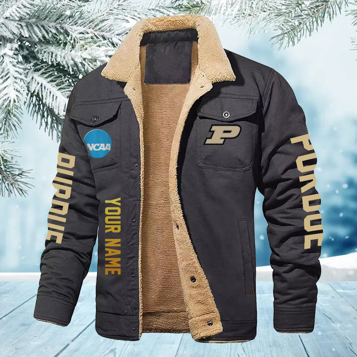 Purdue Boilermakers New Personalized Winter Fleece Bomber Jacket AZBTWFBJ000017