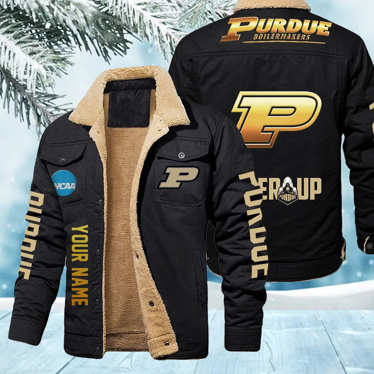 Purdue Boilermakers New Personalized Winter Fleece Bomber Jacket AZBTWFBJ000017