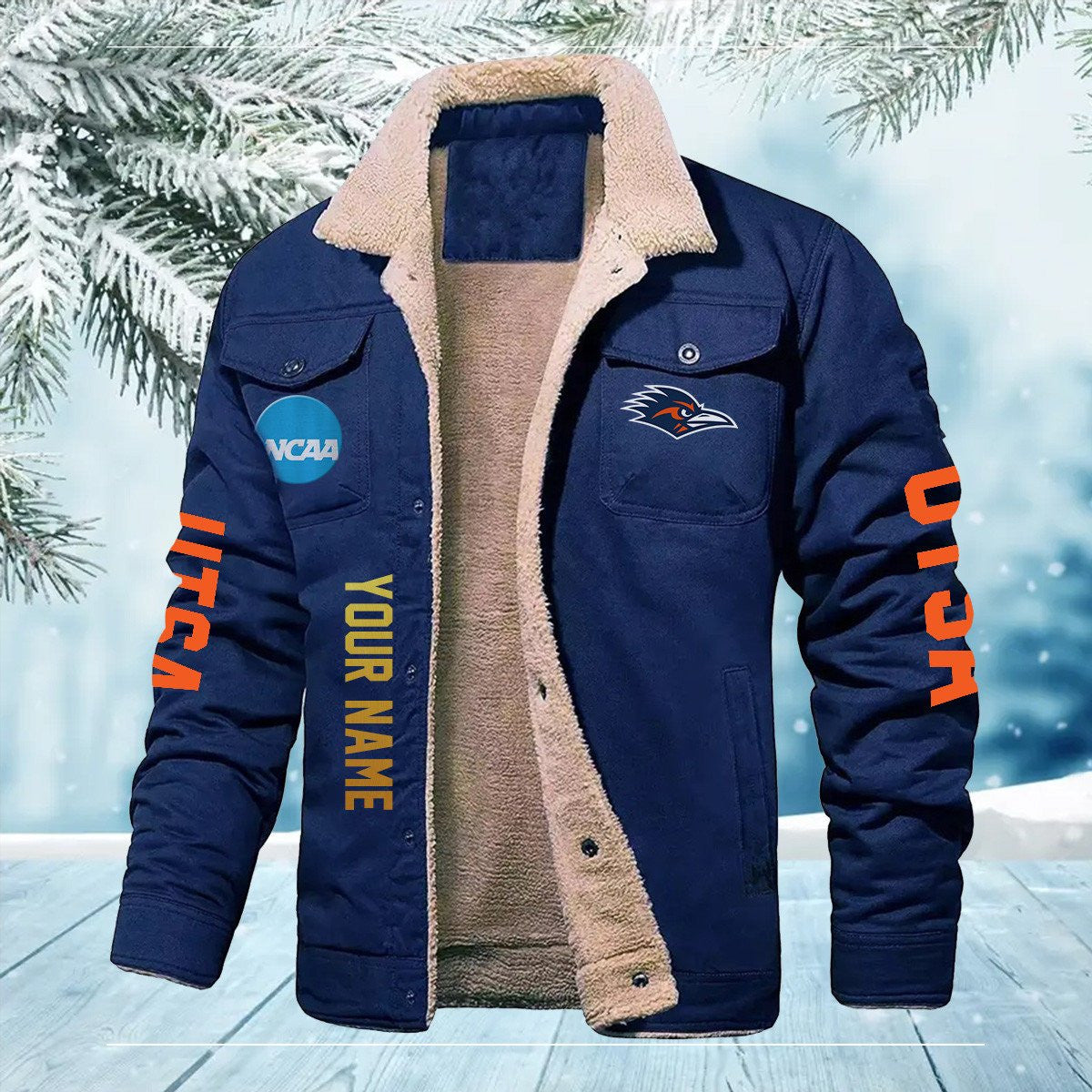 Utsa Roadrunners New Personalized Winter Fleece Bomber Jacket AZBTWFBJ000012