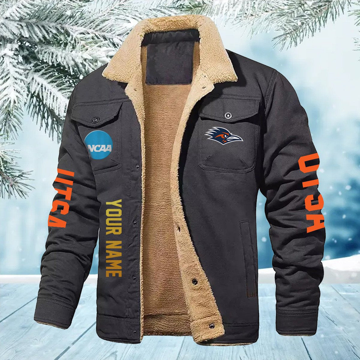 Utsa Roadrunners New Personalized Winter Fleece Bomber Jacket AZBTWFBJ000012
