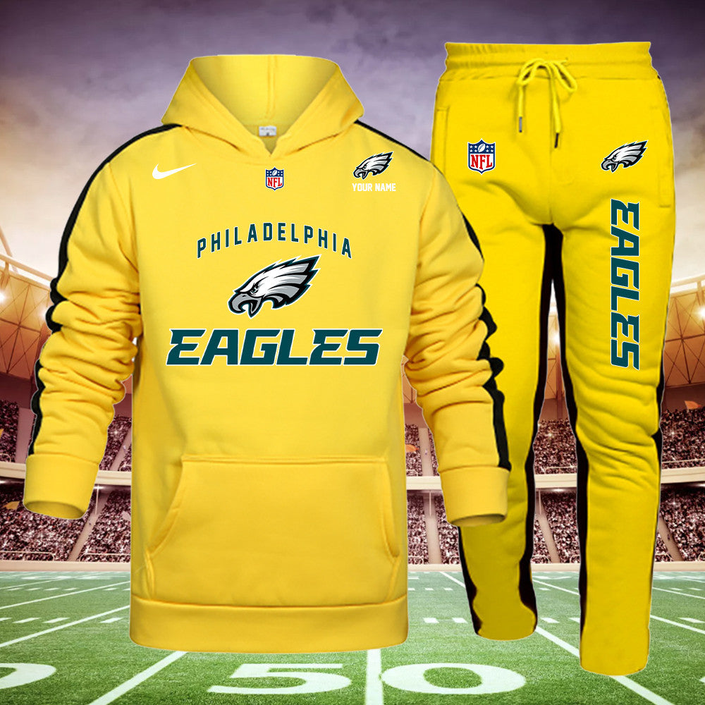 Philadelphia Eagles New Personalized Hoodie and Sweatpants Set AZBTHDS000021