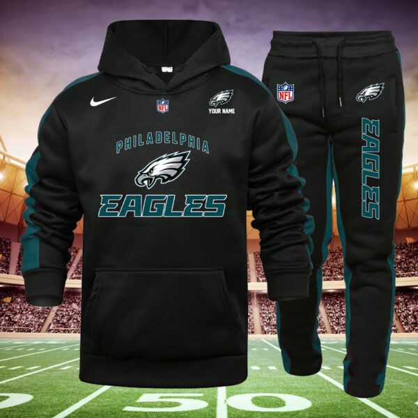Philadelphia Eagles New Personalized Hoodie and Sweatpants Set AZBTHDS000021