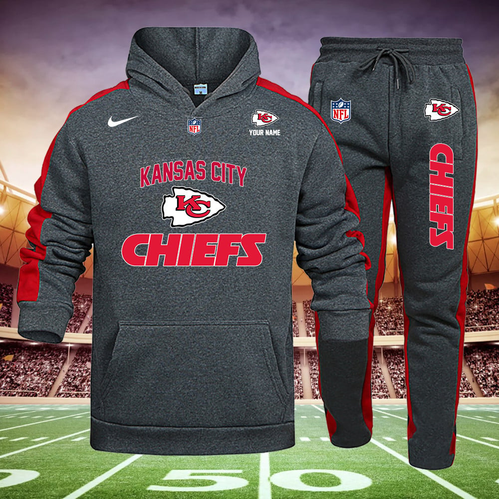Kansas City Chiefs New Personalized Hoodie and Sweatpants Set AZBTHDS000030
