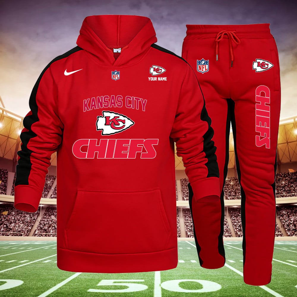 Kansas City Chiefs New Personalized Hoodie and Sweatpants Set AZBTHDS000030