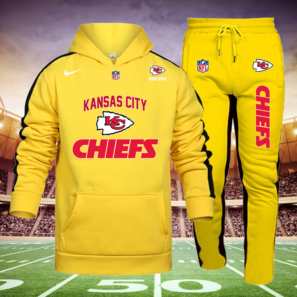 Kansas City Chiefs New Personalized Hoodie and Sweatpants Set AZBTHDS000030