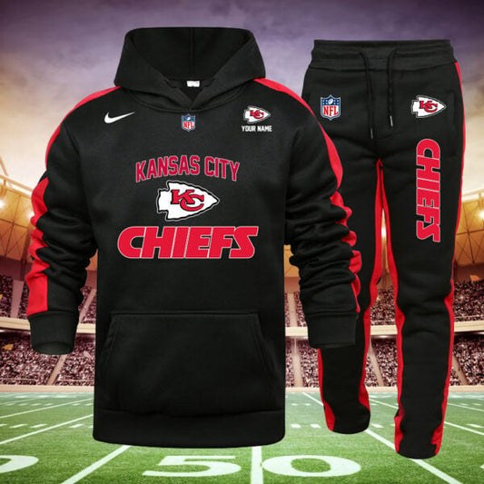 Kansas City Chiefs New Personalized Hoodie and Sweatpants Set AZBTHDS000030