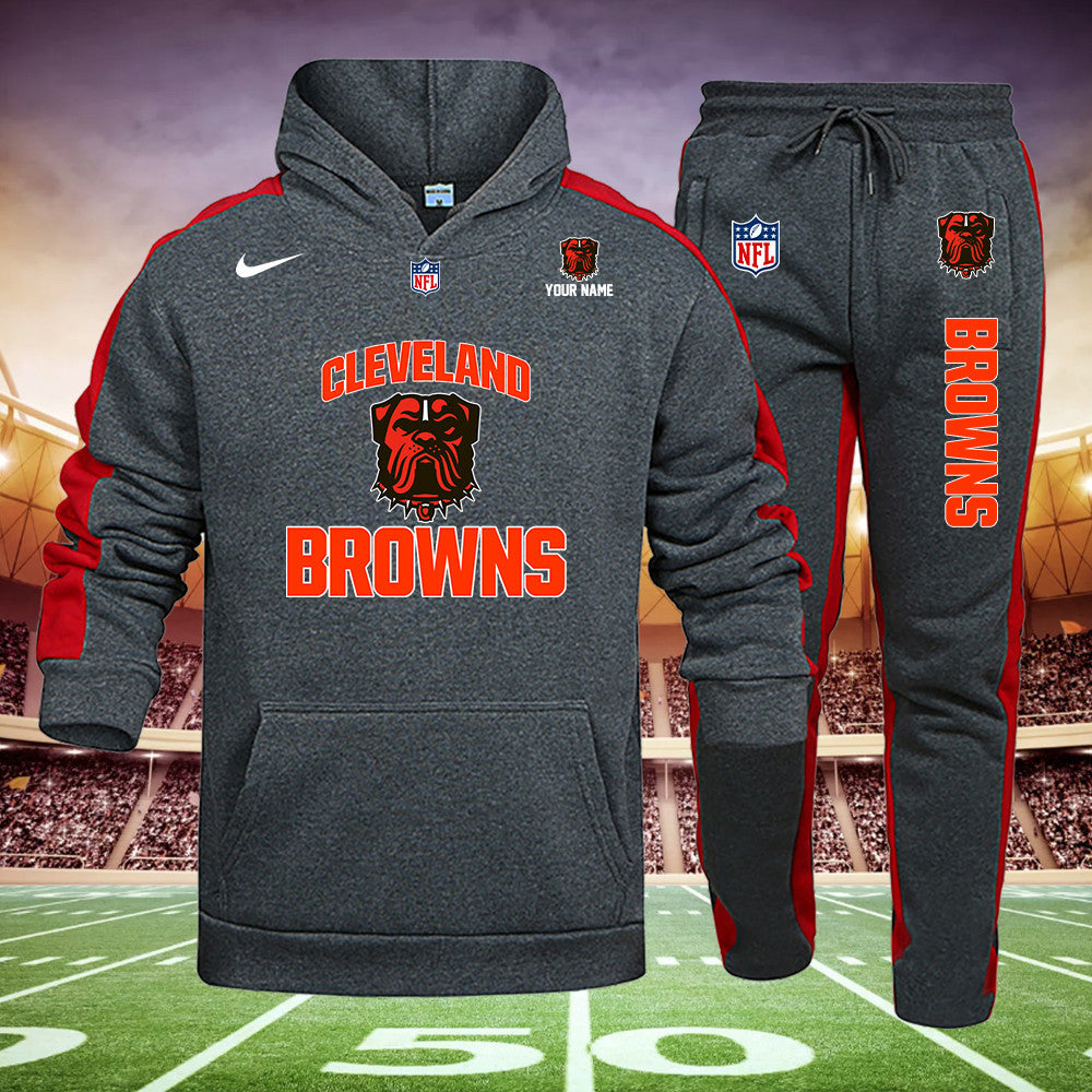 Cleveland Browns New Personalized Hoodie and Sweatpants Set AZBTHDS000010