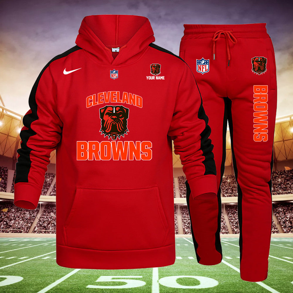 Cleveland Browns New Personalized Hoodie and Sweatpants Set AZBTHDS000010