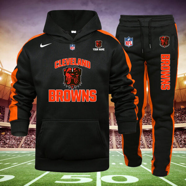 Cleveland Browns New Personalized Hoodie and Sweatpants Set AZBTHDS000010