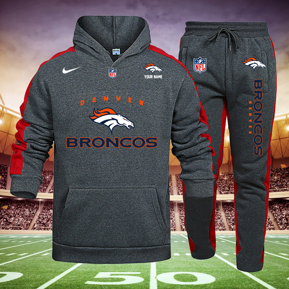 Denver Broncos New Personalized Hoodie and Sweatpants Set AZBTHDS000012