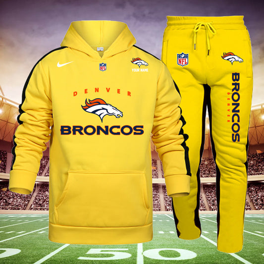 Denver Broncos New Personalized Hoodie and Sweatpants Set AZBTHDS000012