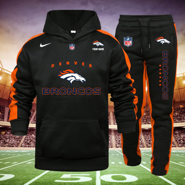 Denver Broncos New Personalized Hoodie and Sweatpants Set AZBTHDS000012