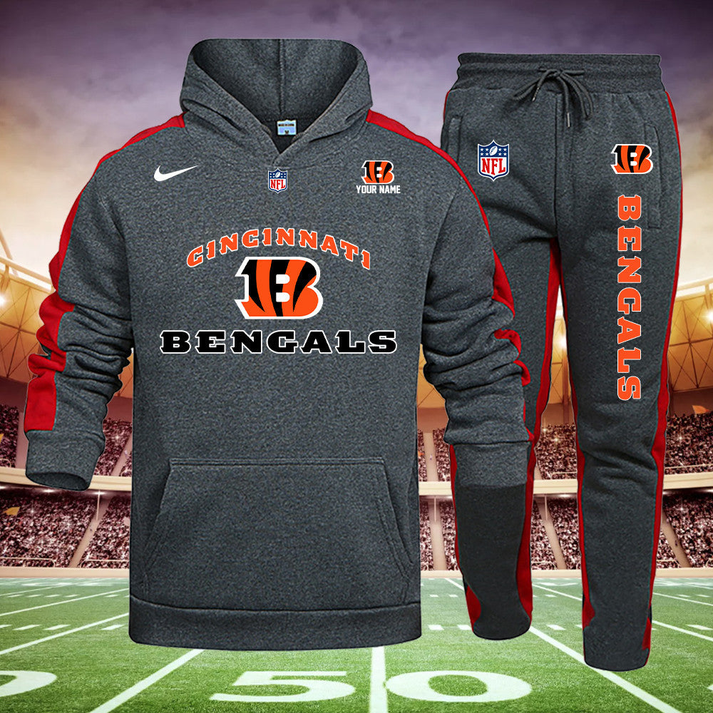 Cincinnati Bengals New Personalized Hoodie and Sweatpants Set AZBTHDS000014