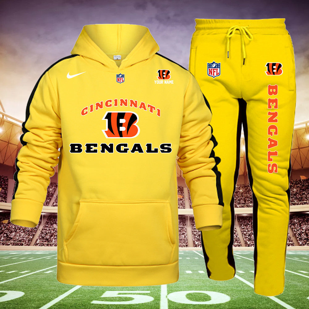Cincinnati Bengals New Personalized Hoodie and Sweatpants Set AZBTHDS000014