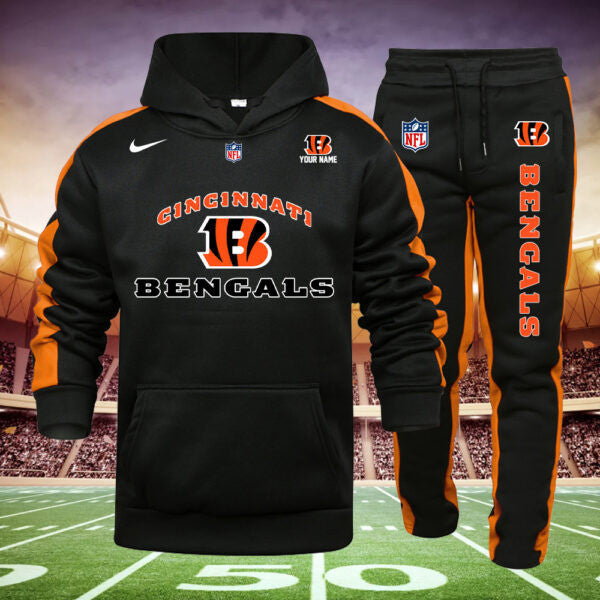 Cincinnati Bengals New Personalized Hoodie and Sweatpants Set AZBTHDS000014