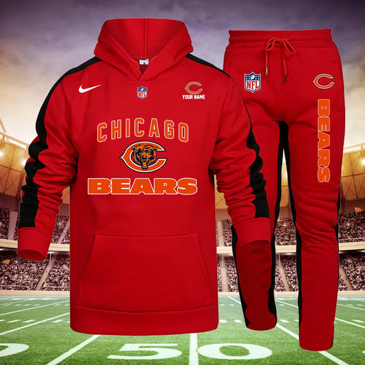 Chicago Bears New Personalized Hoodie and Sweatpants Set AZBTHDS000004