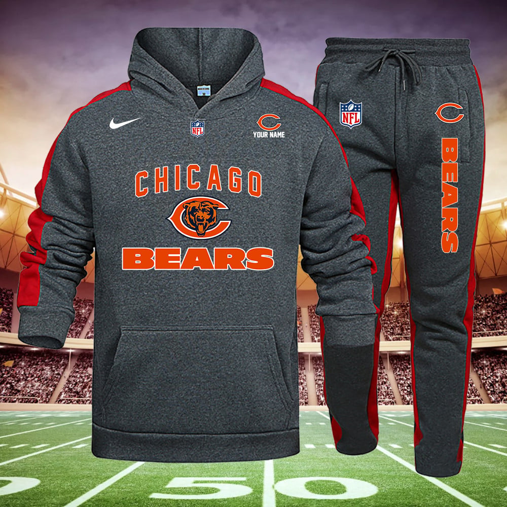 Chicago Bears New Personalized Hoodie and Sweatpants Set AZBTHDS000004