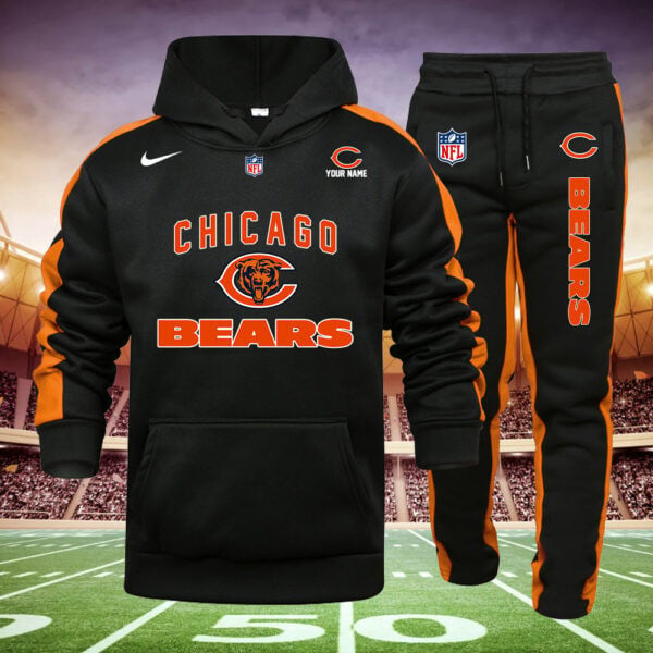 Chicago Bears New Personalized Hoodie and Sweatpants Set AZBTHDS000004