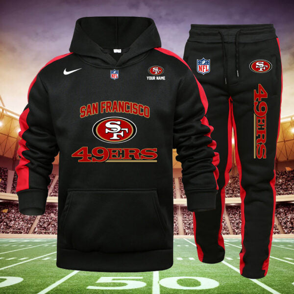 San Francisco 49ers New Personalized Hoodie and Sweatpants Set AZBTHDS000003