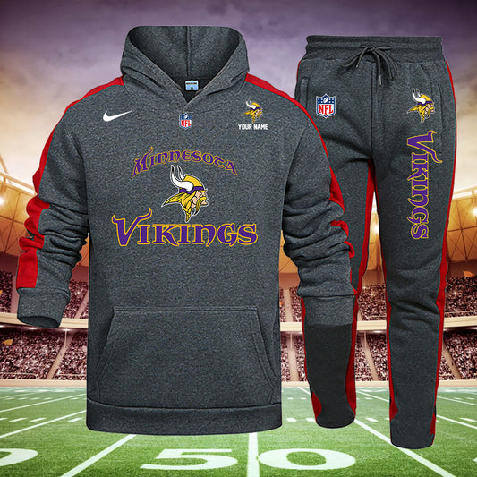 Minnesota Vikings New Personalized Hoodie and Sweatpants Set AZBTHDS000008