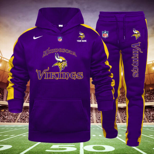 Minnesota Vikings New Personalized Hoodie and Sweatpants Set AZBTHDS000008