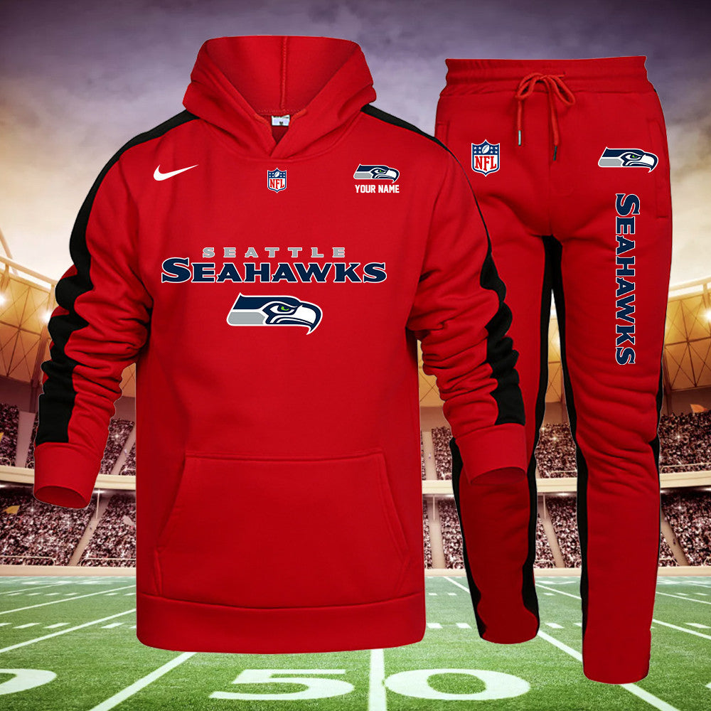 Seattle Seahawks New Personalized Hoodie and Sweatpants Set AZBTHDS000024