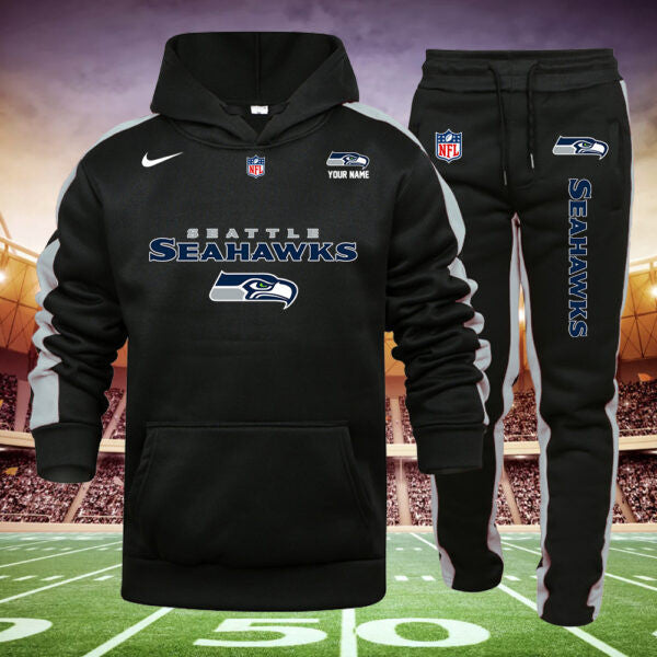 Seattle Seahawks New Personalized Hoodie and Sweatpants Set AZBTHDS000024