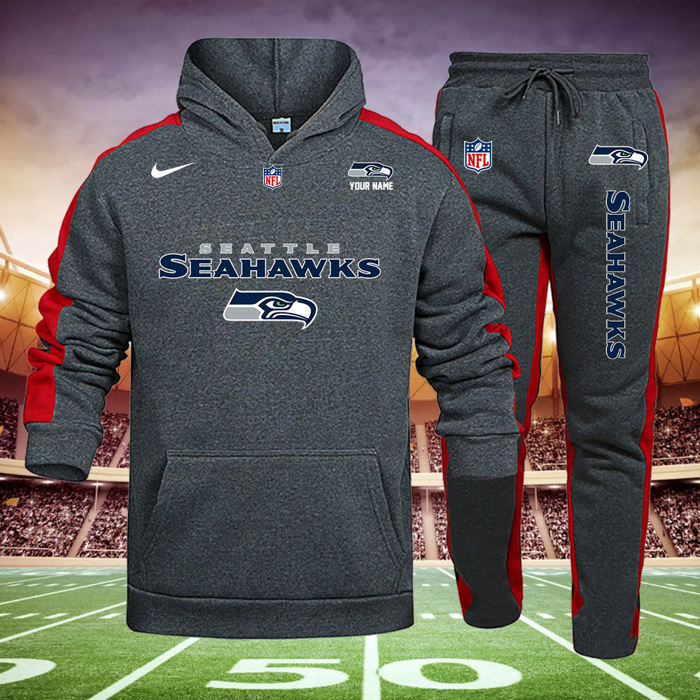 Seattle Seahawks New Personalized Hoodie and Sweatpants Set AZBTHDS000024
