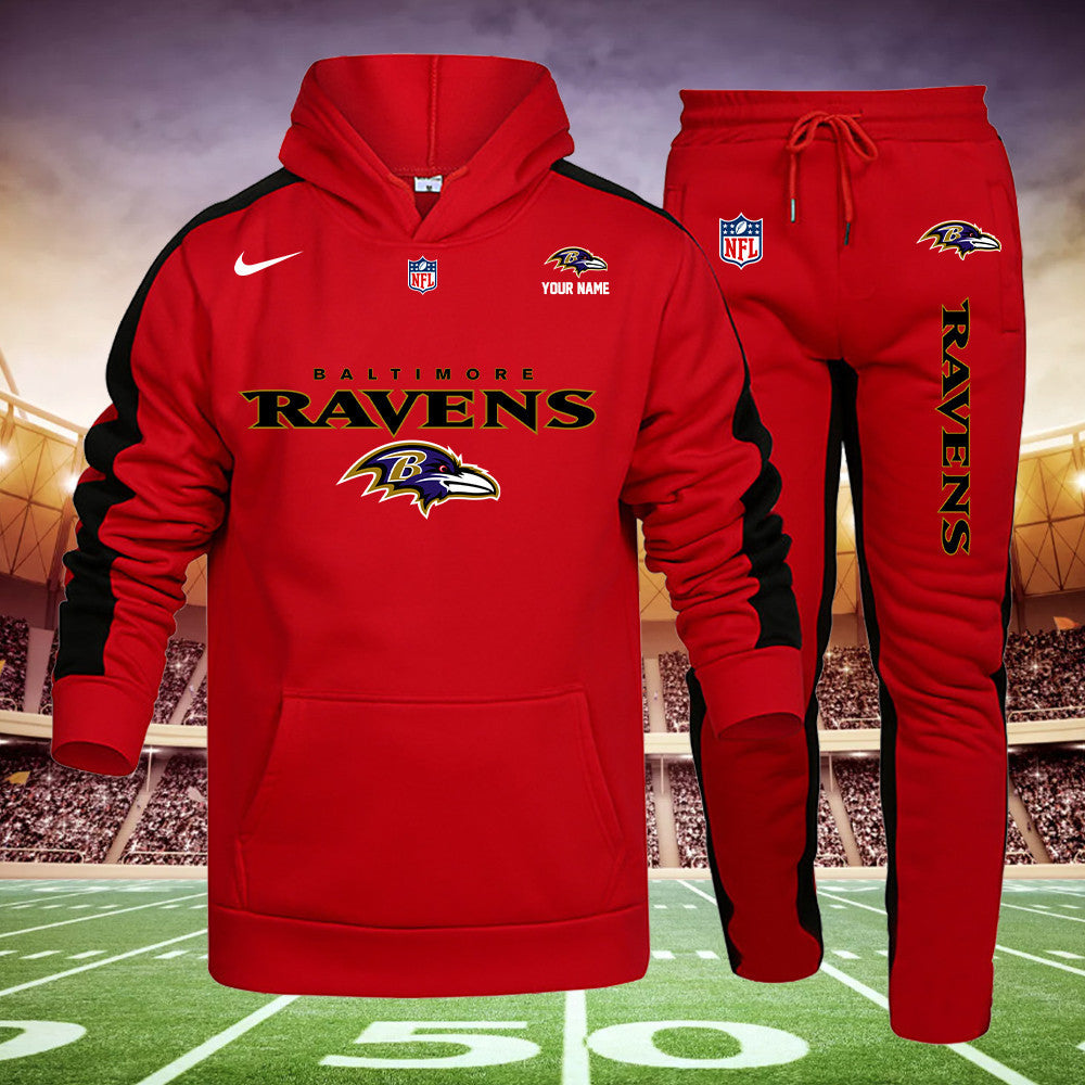 Baltimore Ravens New Personalized Hoodie and Sweatpants Set AZBTHDS000029