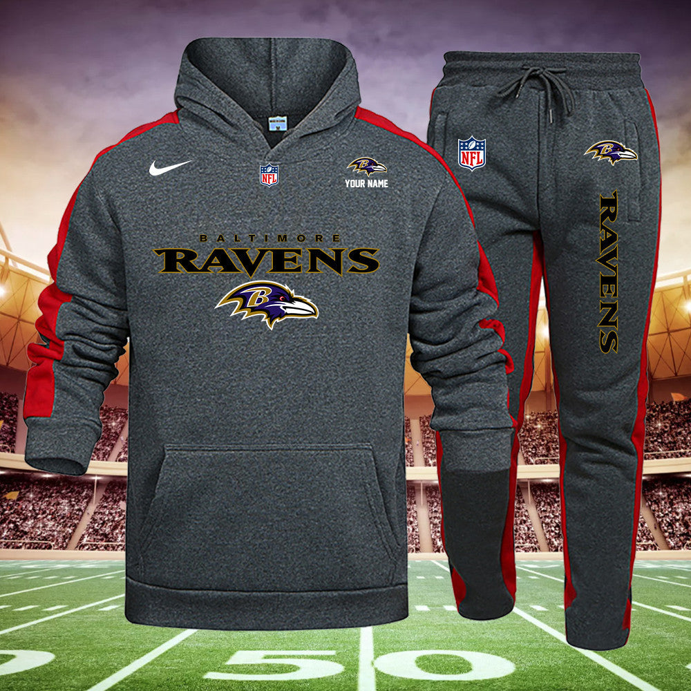 Baltimore Ravens New Personalized Hoodie and Sweatpants Set AZBTHDS000029
