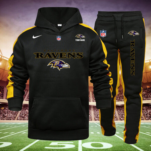 Baltimore Ravens New Personalized Hoodie and Sweatpants Set AZBTHDS000029