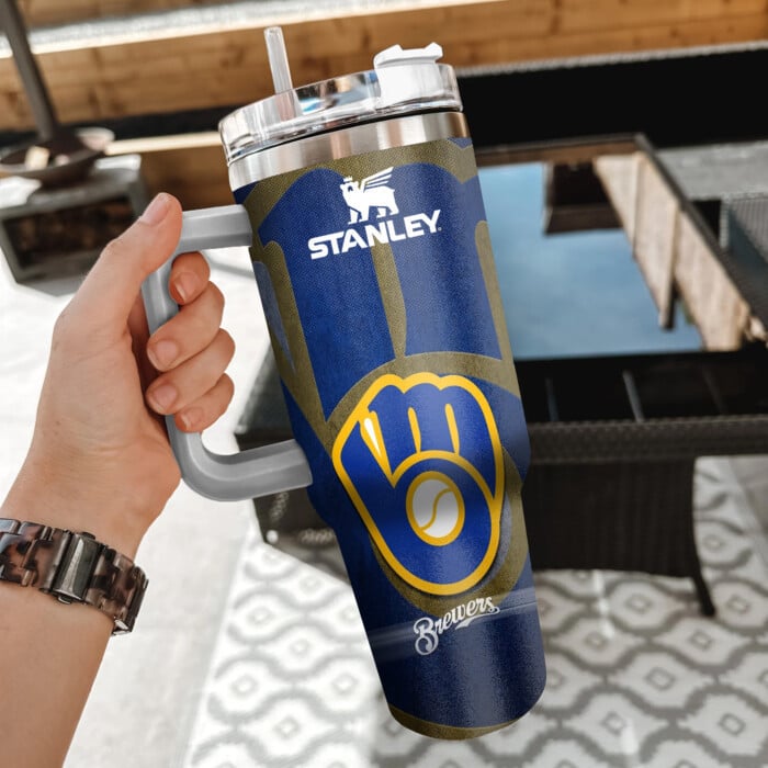 Milwaukee Brewers New Personalized 40oz Tumbler Limited Edition AZBT40OZ000123