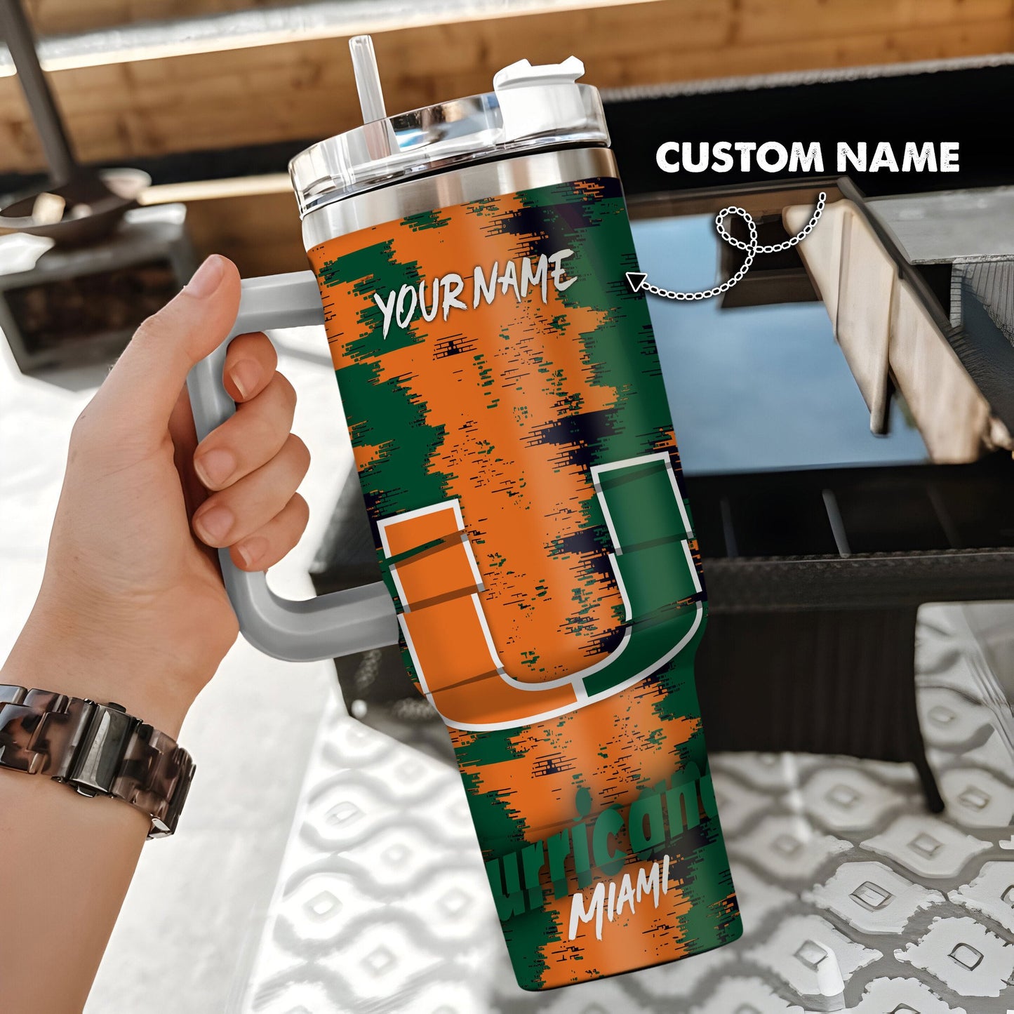 Miami Hurricanes New Personalized 40oz Tumbler Limited Edition AZBT40OZ000140