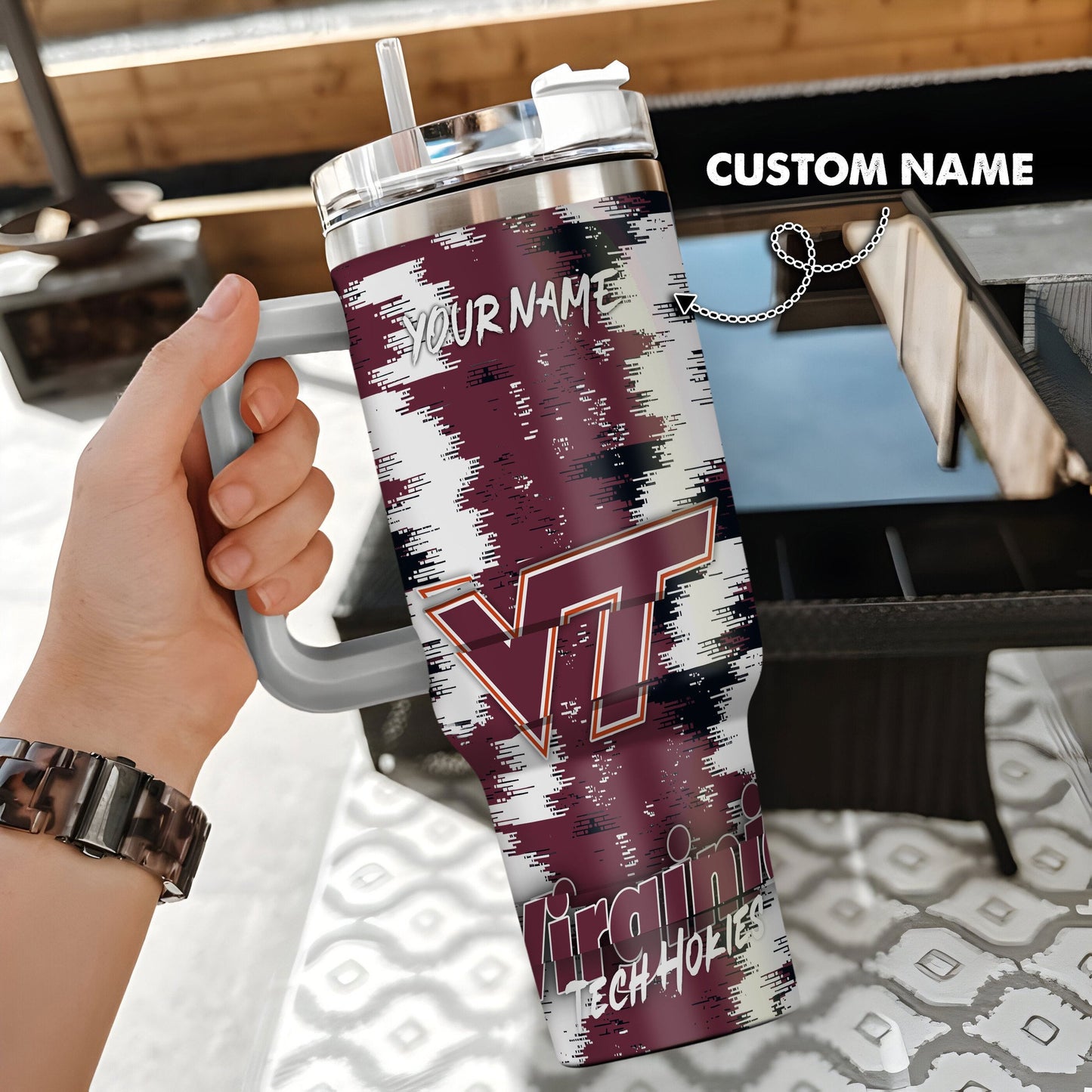 Virginia Tech Hokies New Personalized 40oz Tumbler Limited Edition AZBT40OZ000146
