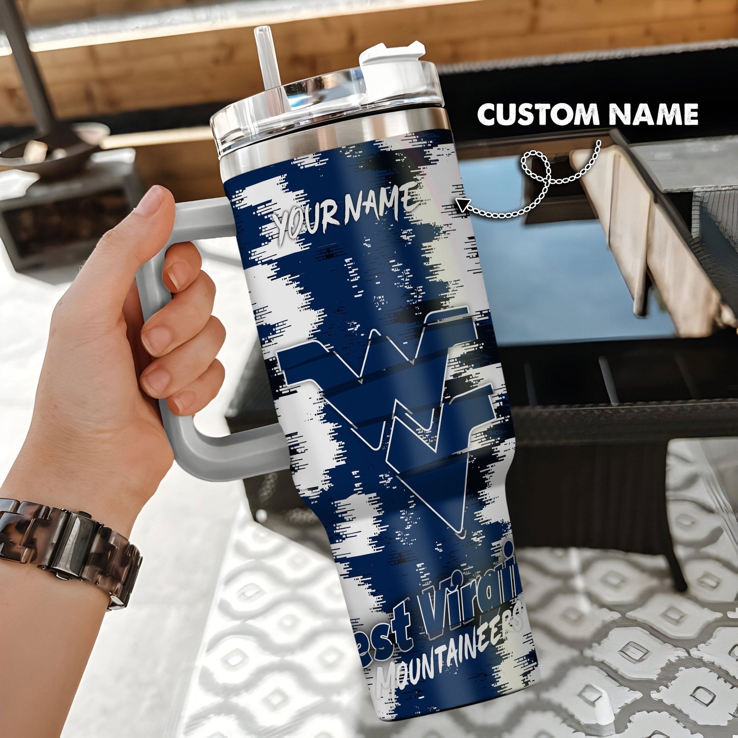 West Virginia Mountaineers New Personalized 40oz Tumbler Limited Edition AZBT40OZ000084