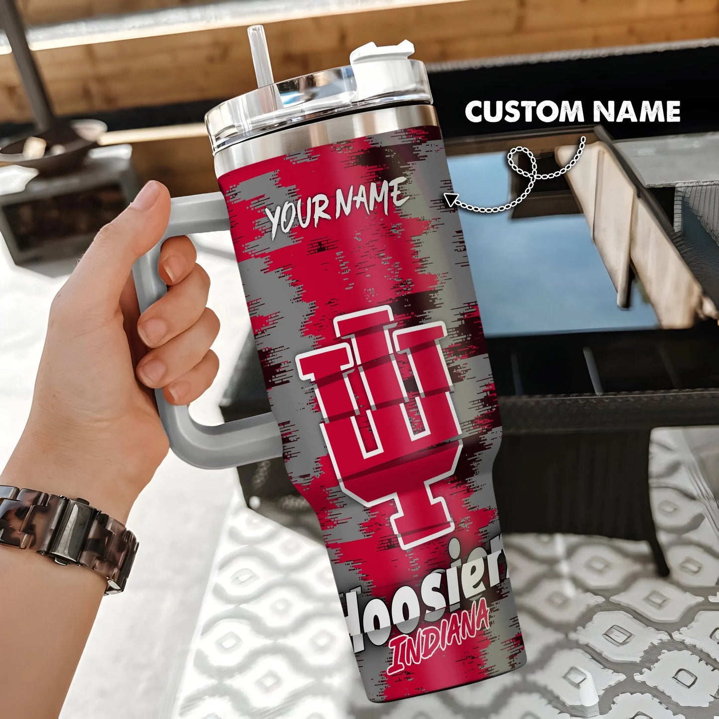 Indiana Hoosiers New Personalized 40oz Tumbler Limited Edition AZBT40OZ000152