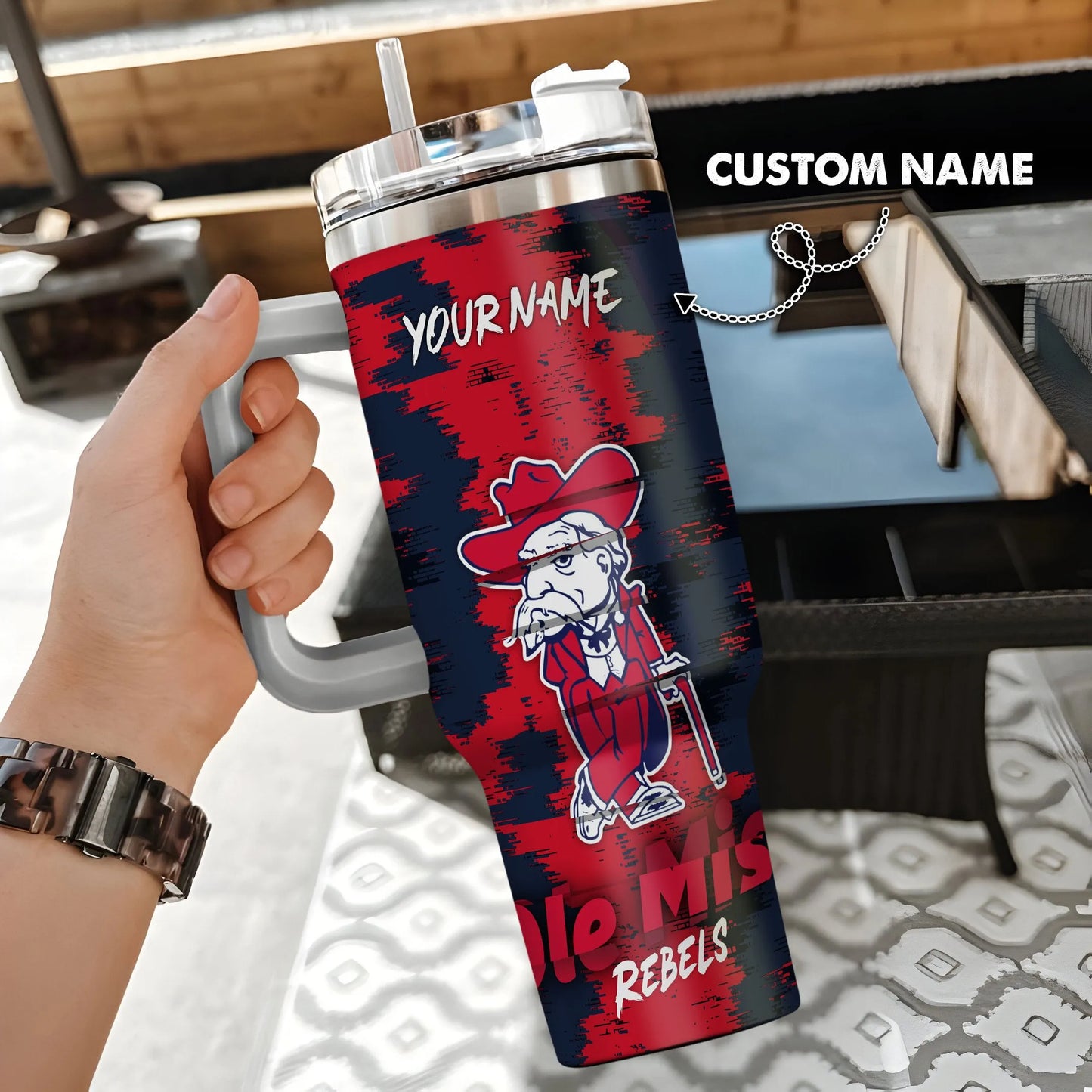 Ole Miss Rebels New Personalized 40oz Tumbler Limited Edition AZBT40OZ000068