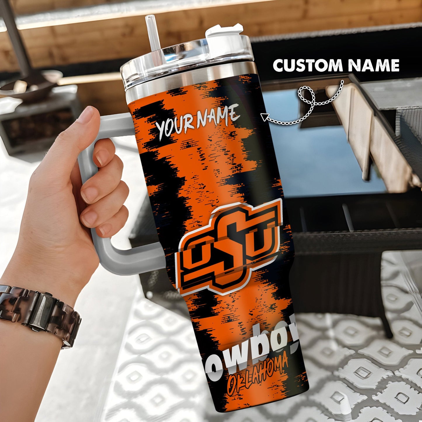 Oklahoma State Cowboys New Personalized 40oz Tumbler Limited Edition AZBT40OZ000081