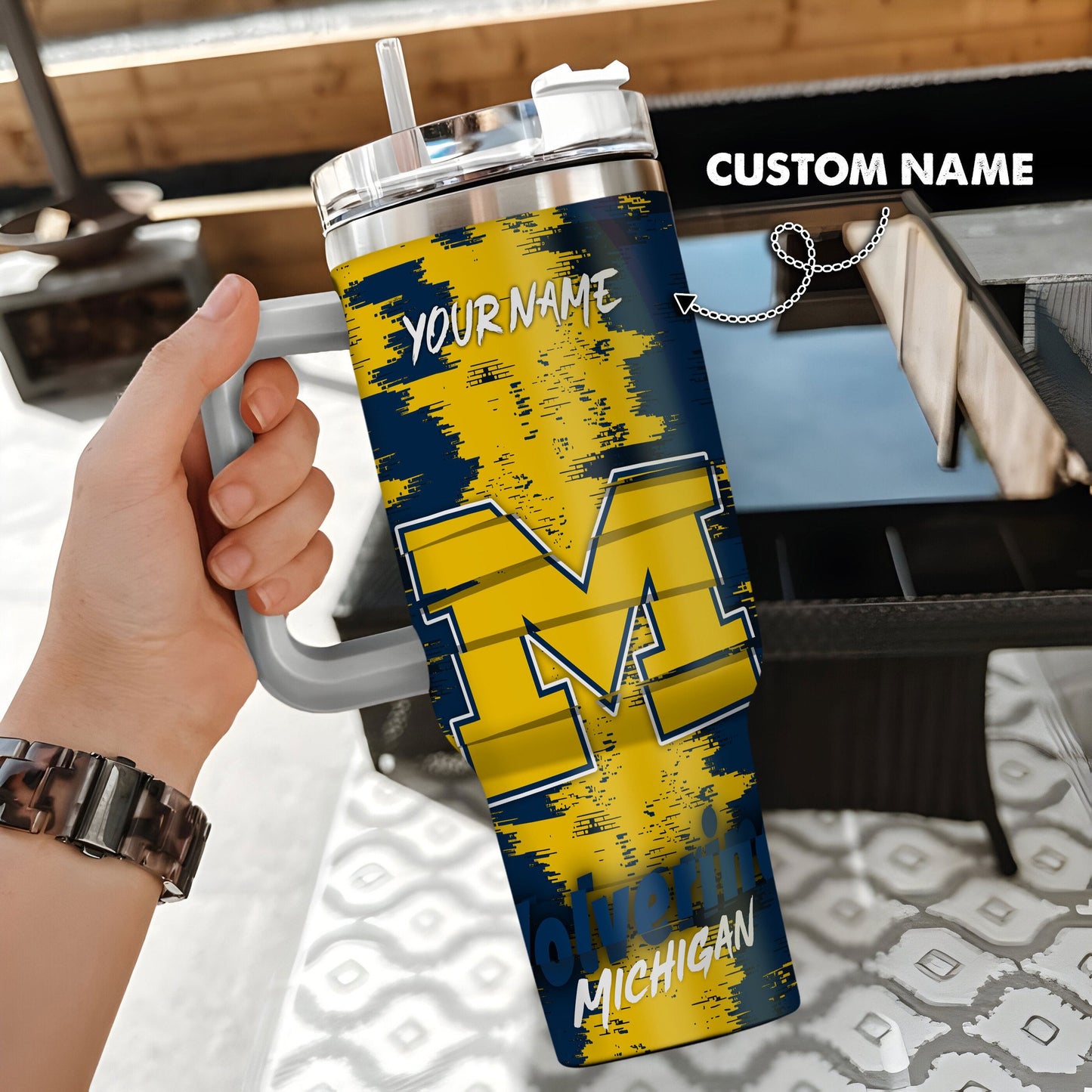 Michigan Wolverines New Personalized 40oz Tumbler Limited Edition AZBT40OZ000071