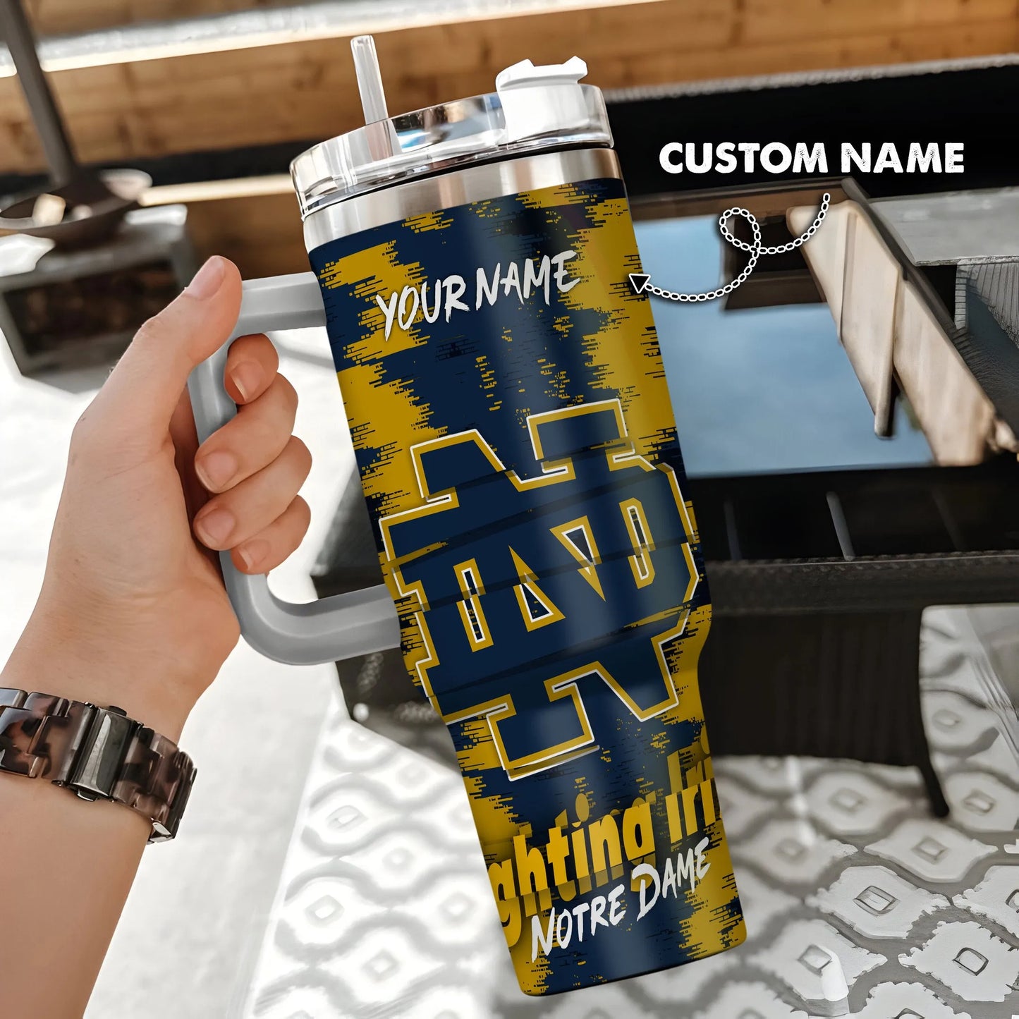 Notre Dame Fighting Irish New Personalized 40oz Tumbler Limited Edition AZBT40OZ000161
