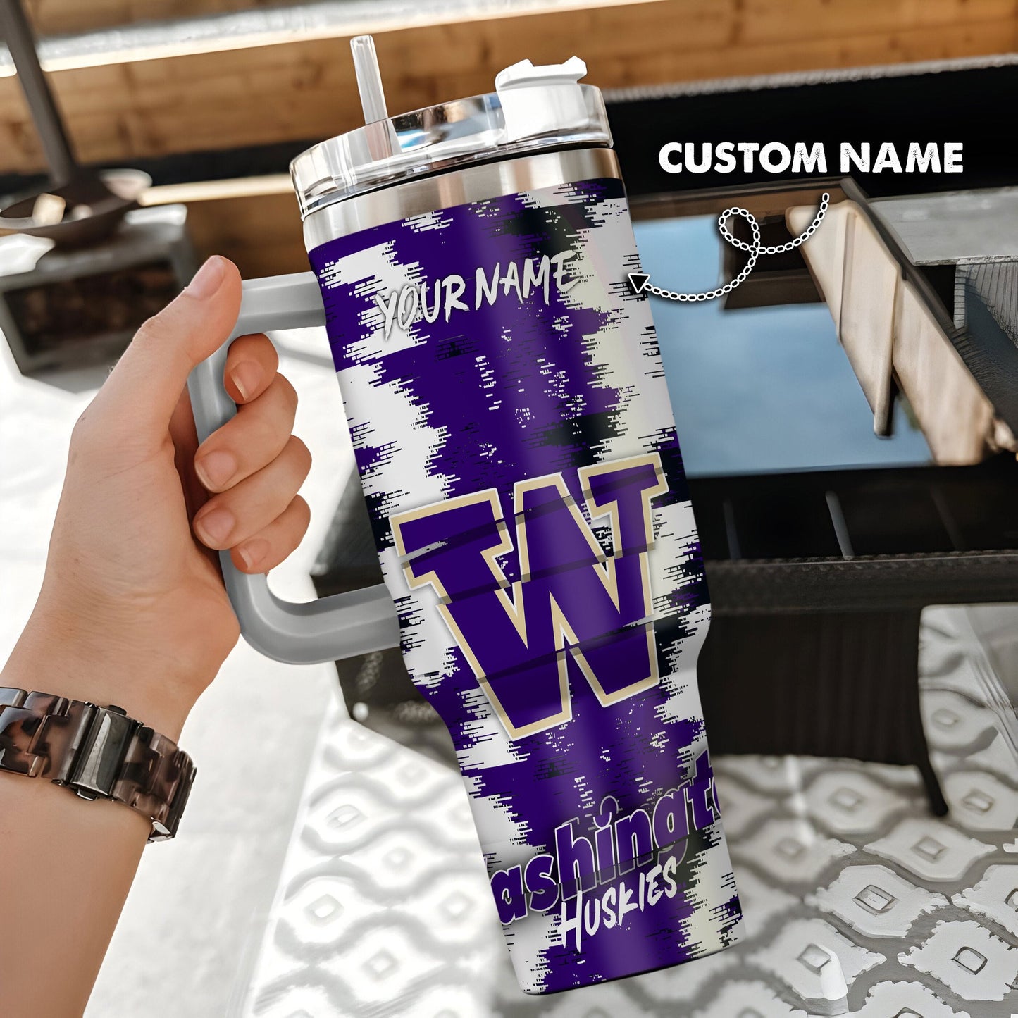 Washington Huskies New Personalized 40oz Tumbler Limited Edition AZBT40OZ000092