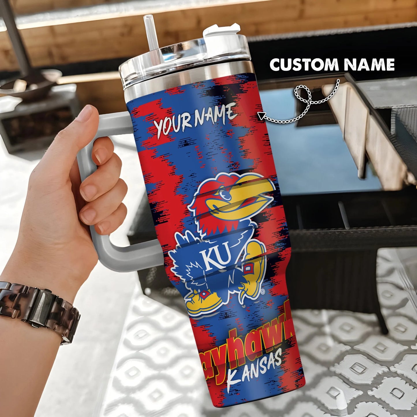 Kansas Jayhawks New Personalized 40oz Tumbler Limited Edition AZBT40OZ000089
