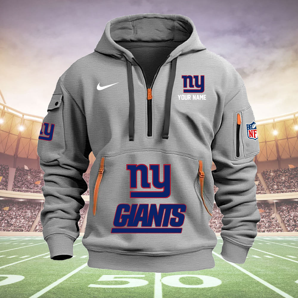 New York Giants New Personalized Quarter Zip Hoodie Limited Edition  AZBTQZH000001