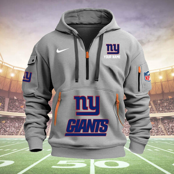 New York Giants New Personalized Quarter Zip Hoodie Limited Edition  AZBTQZH000001